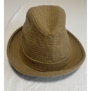 Dobbs Fifth Avenue Fedora Hat Tan Size 7 1/4 Great Condition Vintage